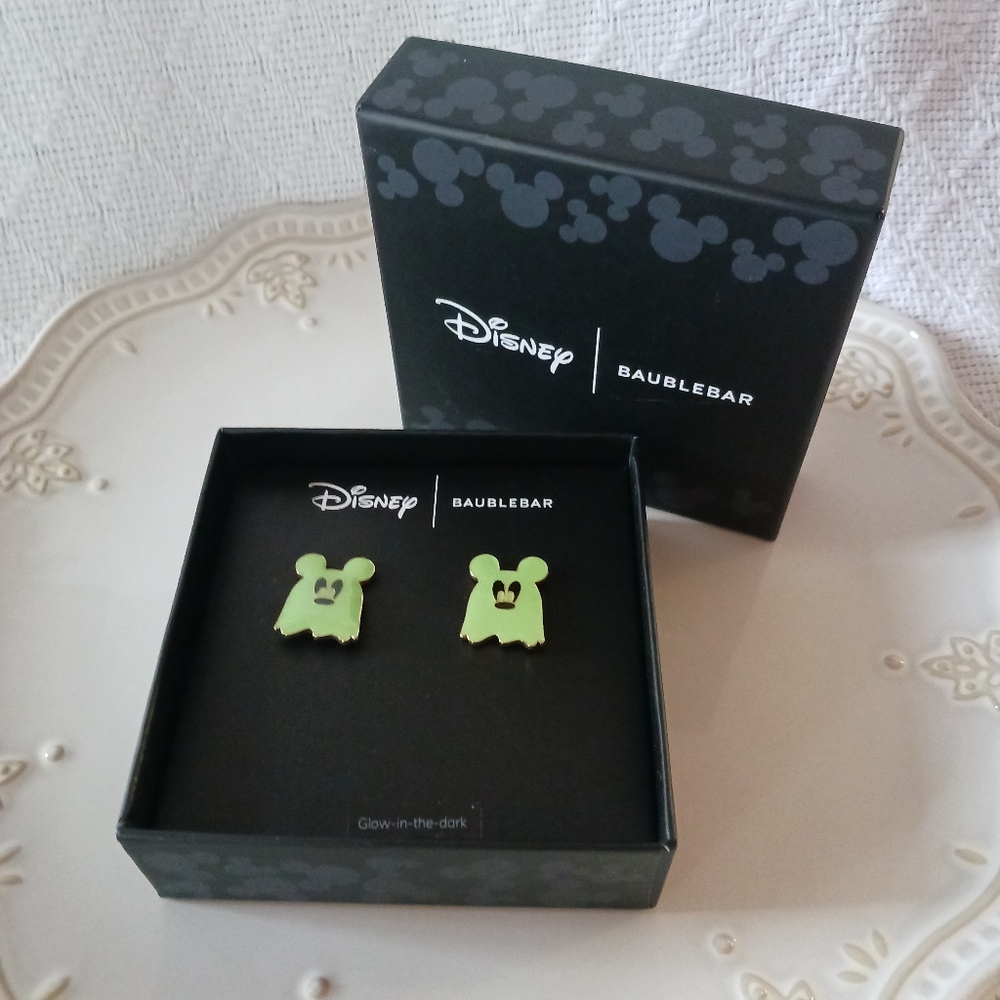 Baublebar × Disney Mickey Mouse Glow In The Dark Ghost Earrings
